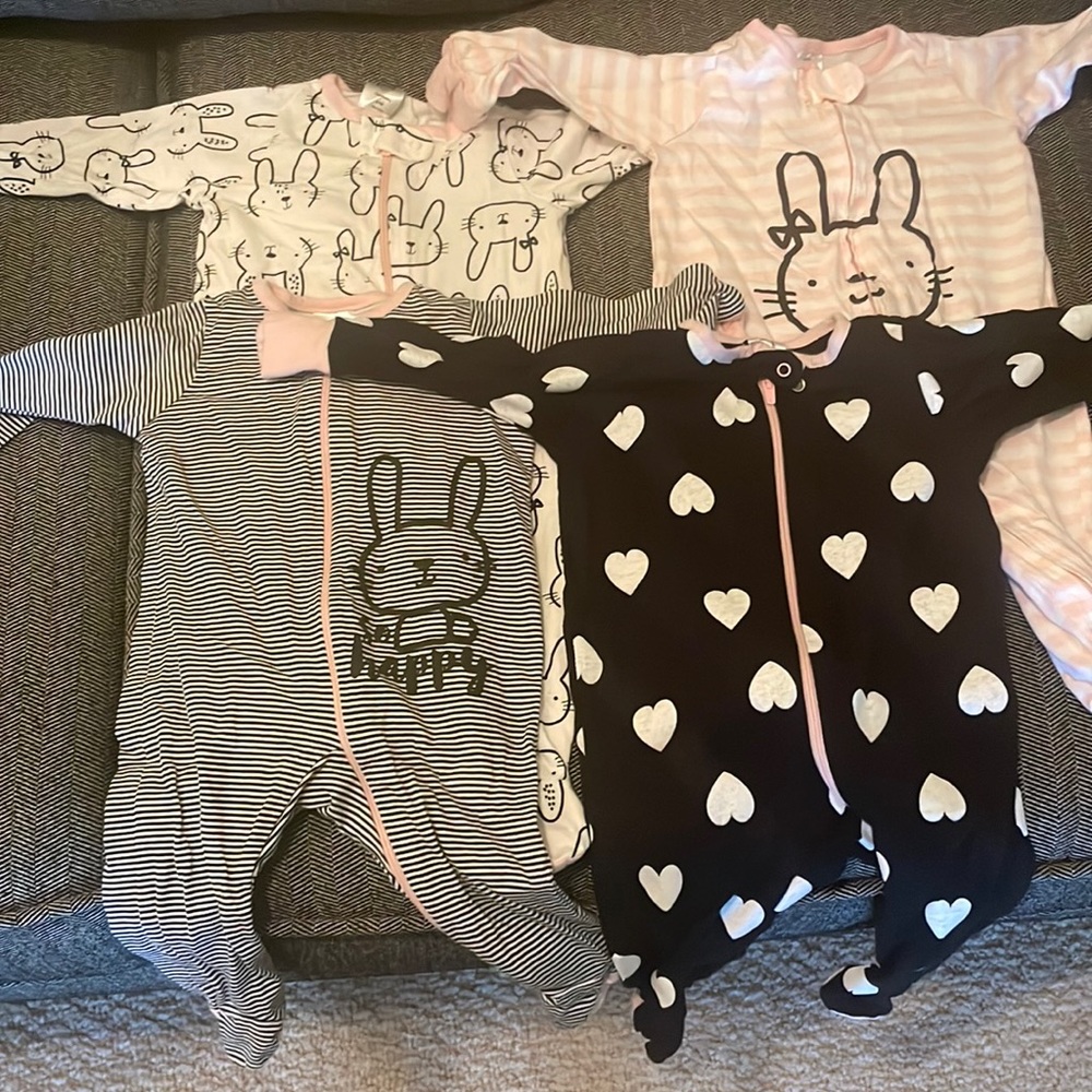 Gerber Baby Girl 4pk Sleep n’ Play